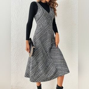 Tweed Plaid Dress